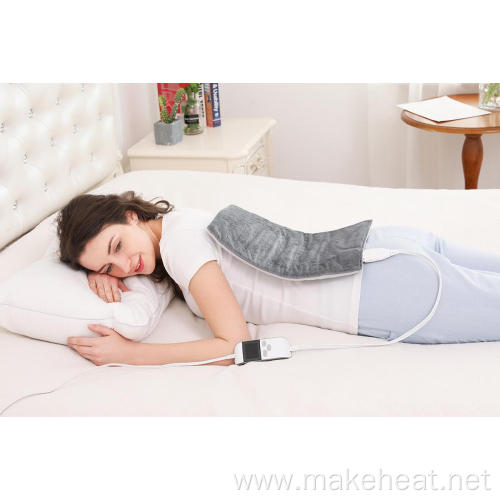 UL Approved Small Grey Washable Therapeutic Heating Pad With Digital LCD Control Warming Pad